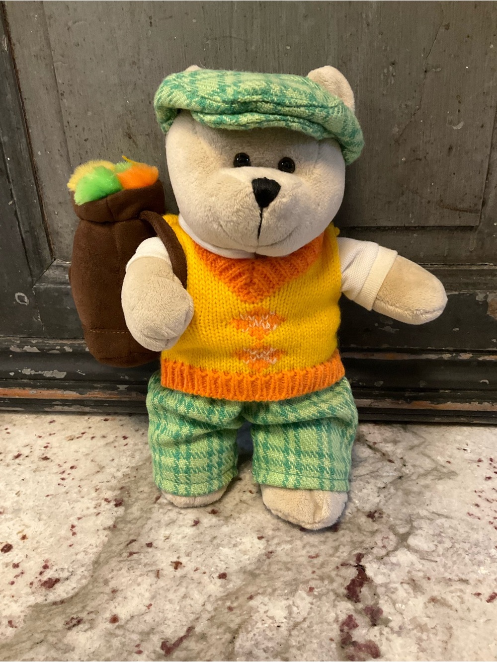 2006 Starbucks Bearista Bear 50th Edition "Golfer" plush